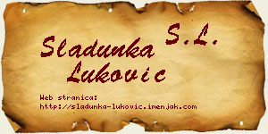 Sladunka Luković vizit kartica